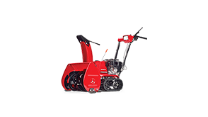 3/4 front side view of 22-inch Track Drive ES snowblower on white space.  